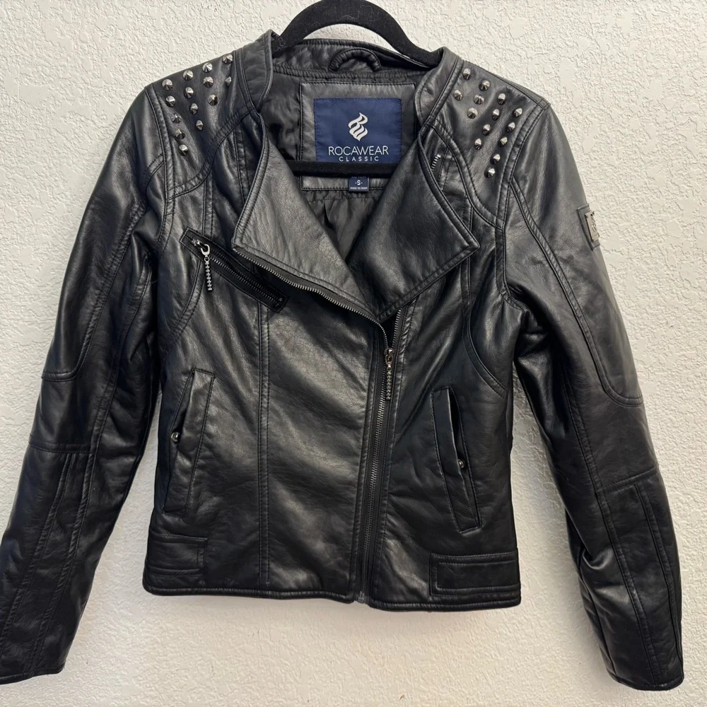 Rocawear Women's Black Leather Jacket - Picture 1 of 5